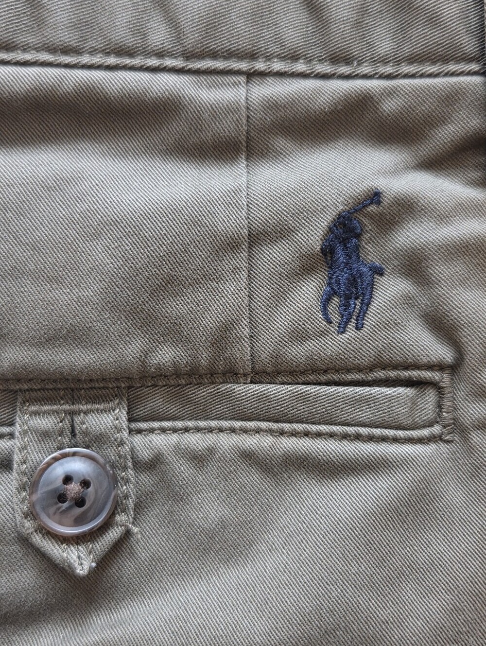 Polo Ralph Lauren, The Polo Chino, Stretch Straight Fit Olive Green Pants Men's - Picture 8 of 11